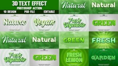 10 Nature Fresh Vegetable Editable Text Style Effect Pack - 37411346