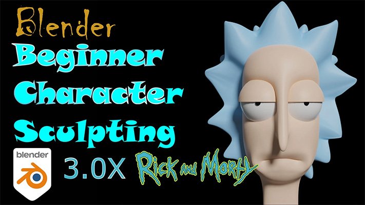 Blender Beginner Character Sculpting Quick and Easy Rick Morty and Jerry