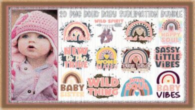 حزمة الاطفال Boho Baby Sublimation Bundle