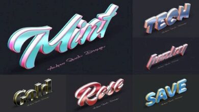 Color Metal Text Effects