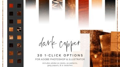 CreativeMarket - Dark Copper Photoshop Layer Styles 6966019