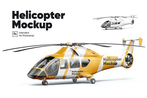 Helicopter 02 Mockup