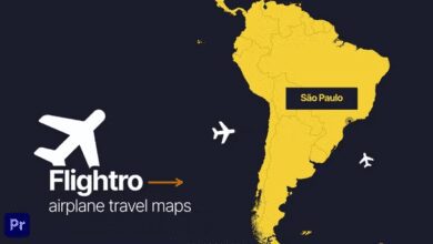 Videohive - Flightro - Airplane Travel Maps | For Premiere Pro - 37212787