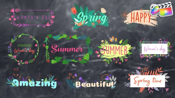 Videohive Flower Titles for FCPX 36889579