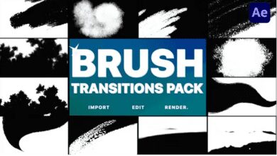 Videohive - Hand-Drawn Brush Transitions | After Effects 37355296