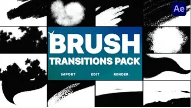 Videohive - Hand-Drawn Brush Transitions | After Effects 37355296