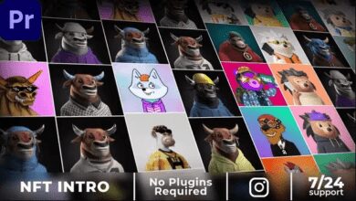 اصدار بريمير   Videohive - NFT Mosaic Intro for Social Media MOGRT - 36946796