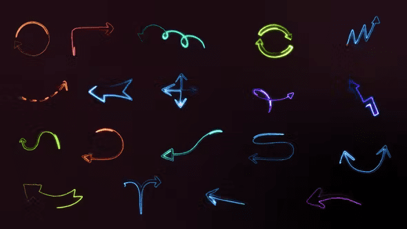 Videohive Neon Arrow Pack 37368699 Project for After Effects