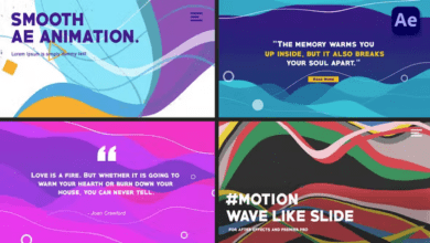 Videohive - Wave-like Slides: Quote titles [After Effects] - 37053835