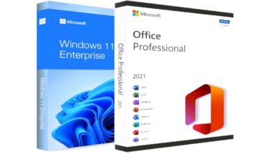 اصدار جديد ويندز 11 انتربرايز مفعل ومحدث ومع الاوفيس 2021 والعربية Windows 11 Enterprise 21H2 Build 22000.613 (No TPM Required) With Office 2021 Pro Plus Multilingual Preactivated