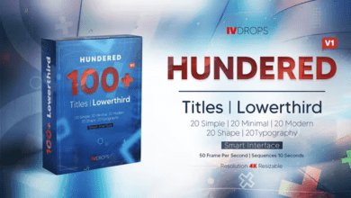 حزمة المئات من العناوين السفلى Videohive - HUNDERED Titles Lowerthird - 35525778