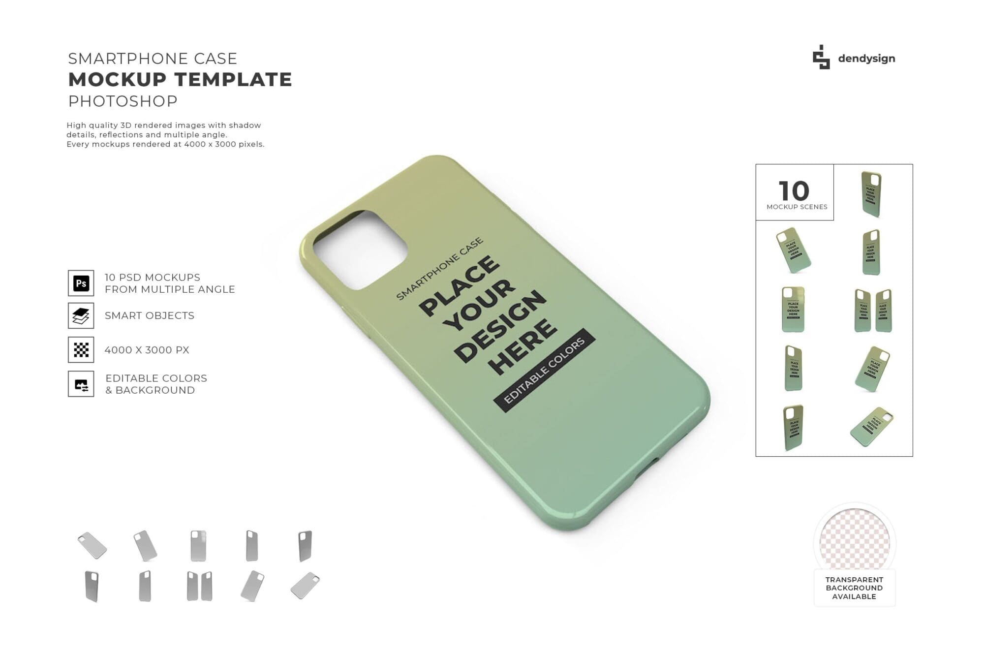 Smartphone Case Mockup Template Bundle - 1881640