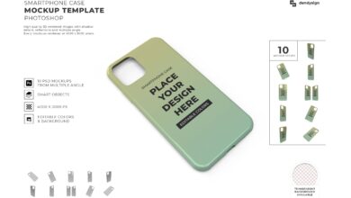 Smartphone Case Mockup Template Bundle - 1881640