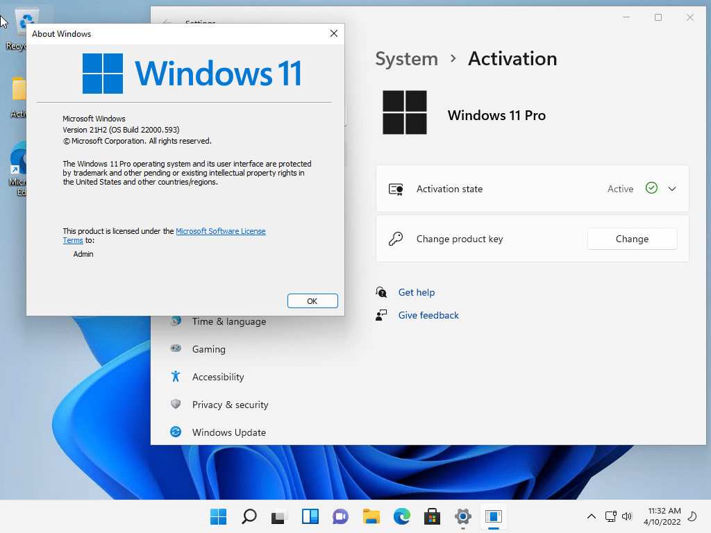 اصدار جديد ويندز 11 مع العربية محدث بالكامل ومفعل Windows 11 Pro 21H2 Build 22000.593 (No TPM Required) Multilingual Preactivated