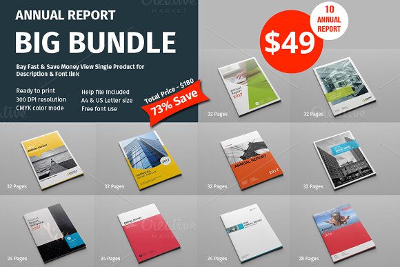 Big Bundle Annual Report For Adobe InDesign