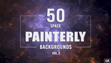 50 Painterly Space Backgrounds - Vol. 3