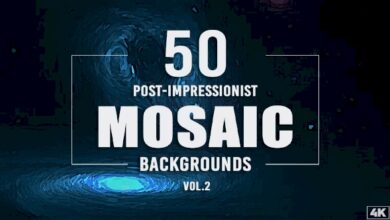 50 Post Impressionist Mosaic Backgrounds Vol. 2
