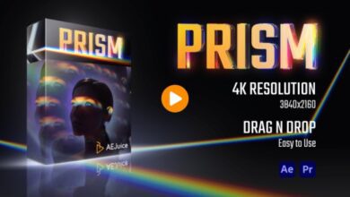 AeJuice - Prism (A pack of Prism light effects for After Effects and Premiere Pro) الحزمة كاملة للبريمير والافترافكت