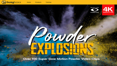 BusyBoxx V08 Powder Explosions - Over 100 Super Slow Motion 4K Clips جميع المحتويات كاملة