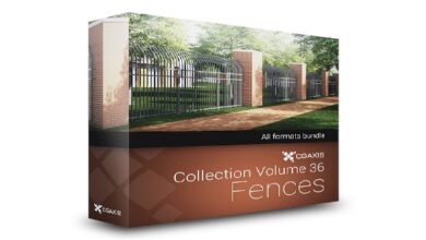 CGAxis Models Volume 36 Fences 1