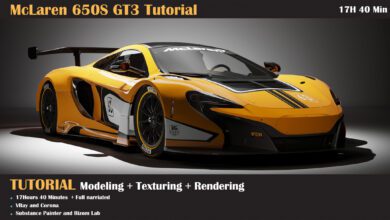 FlippedNormals - 3ds Max McLaren Car Modeling, Texturing, rendering Tutorial