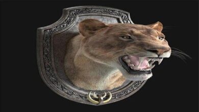 Lion Trophy 3D Model