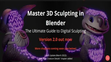 Master 3D Sculpting in Blender: The Ultimate Guide to Digital Sculpting, Version 2.0 الكورس كامل