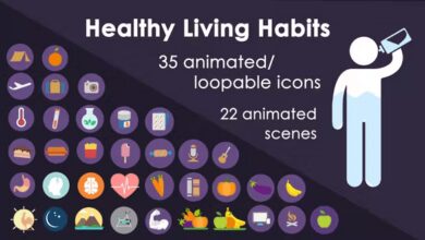 Videohive - Healthy living Habits Infographic 21636696