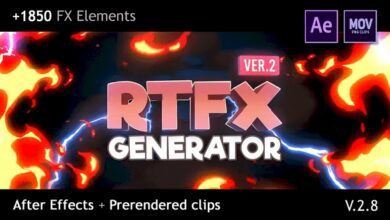 حصرياُ Videohive - RTFX Generator [1850 FX elements] [After Effects + Pre-rendered clips] - 19563523 - v2.8