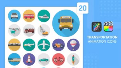 Videohive - Transportation Animation Icons | Final Cut Pro & Apple Motion - 37498569