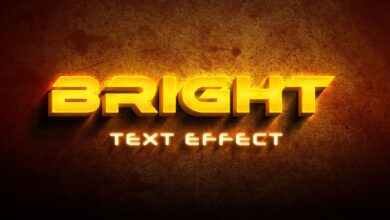 Bright Light Text Effect - 7214263