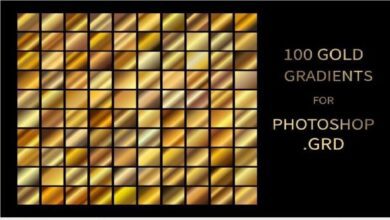 تدرجات الوان ذهبية للفوتوشوب CreativeMarket - Gold Gradients for Photoshop .GRD 5915141