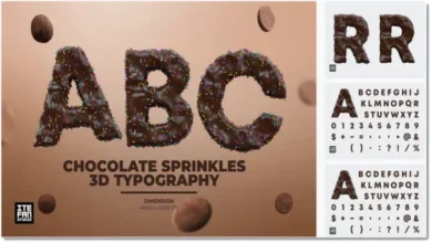 Chocolate Sprinkles 3D Typography - 7225386
