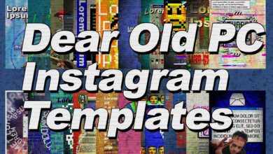 CreativeMarket - x40 Dear Old PC Instagram Templates 6826997