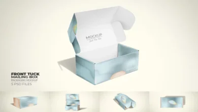 Front Tuck Mailing Box Mockup - 7281516