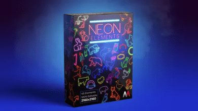 Videohive - Neon Elements | Animals - 37575151