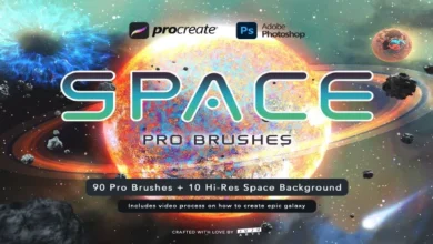 حزمة فرش المجرة للفوتوشوب Space Pro Galaxy Brushes - 7184464