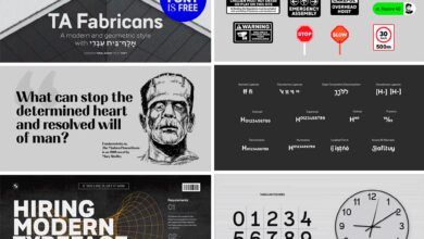 الخط المدفوع TA Fabricans Font Family