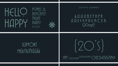 الخط المدفوع Voltdeco V02 Font Family