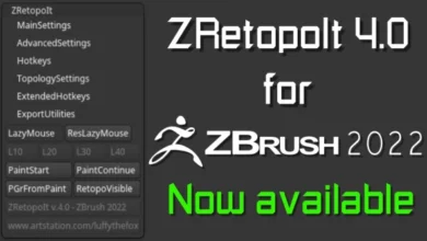 ZRetopoIt 3.5 - 4.0 - Auto retopology plugin for ZBrush