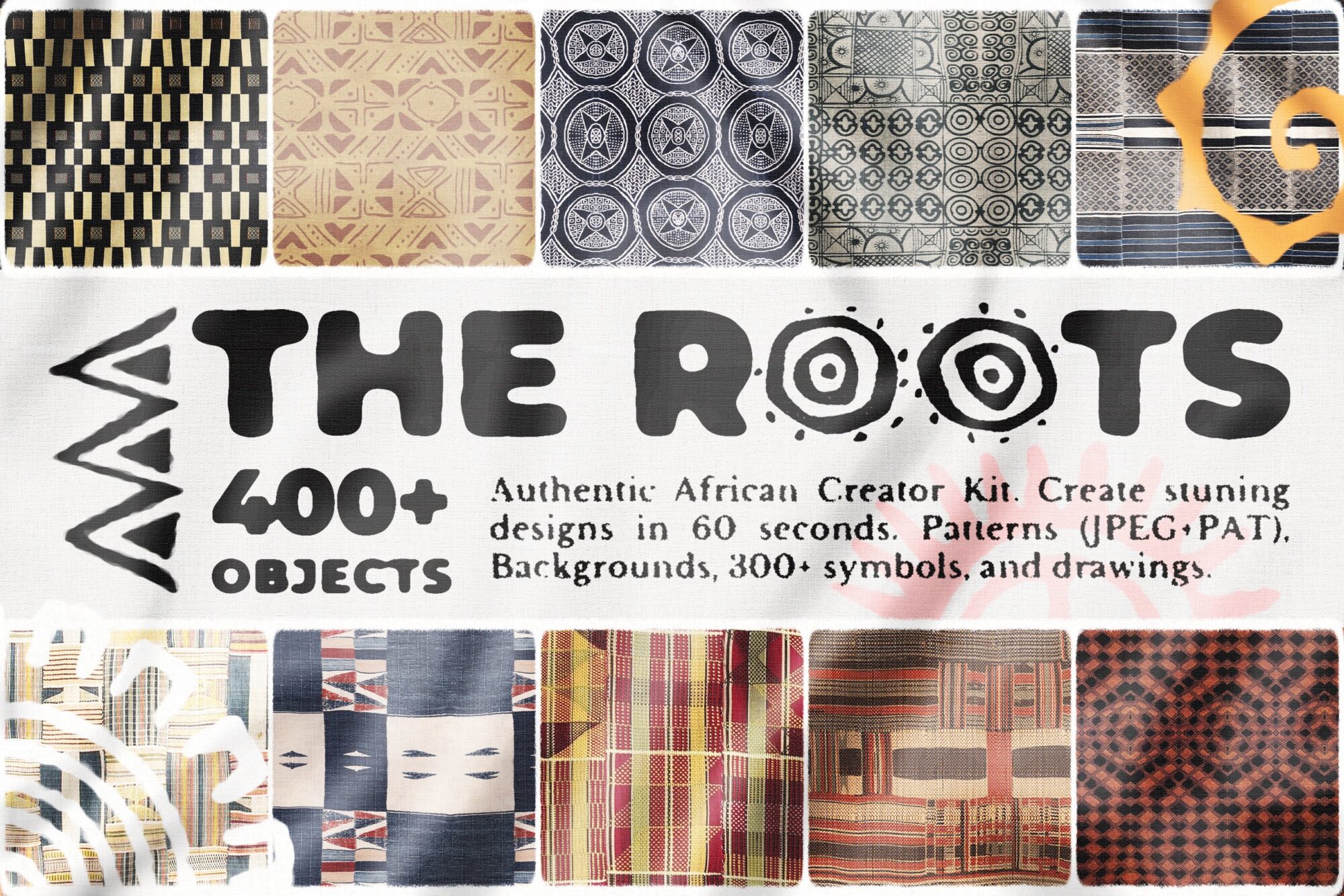CreativeMarket - Authentic African Patterns, Symbols 7031687