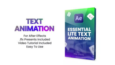 Text Animation Presets for After Effects  الإعدادات المسبقة لتحريك النص لـ After Effects