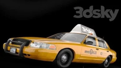 3DSKY NY Taxi 3D Model