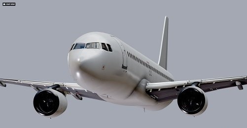 Airbus A320 Airplane 3D Model
