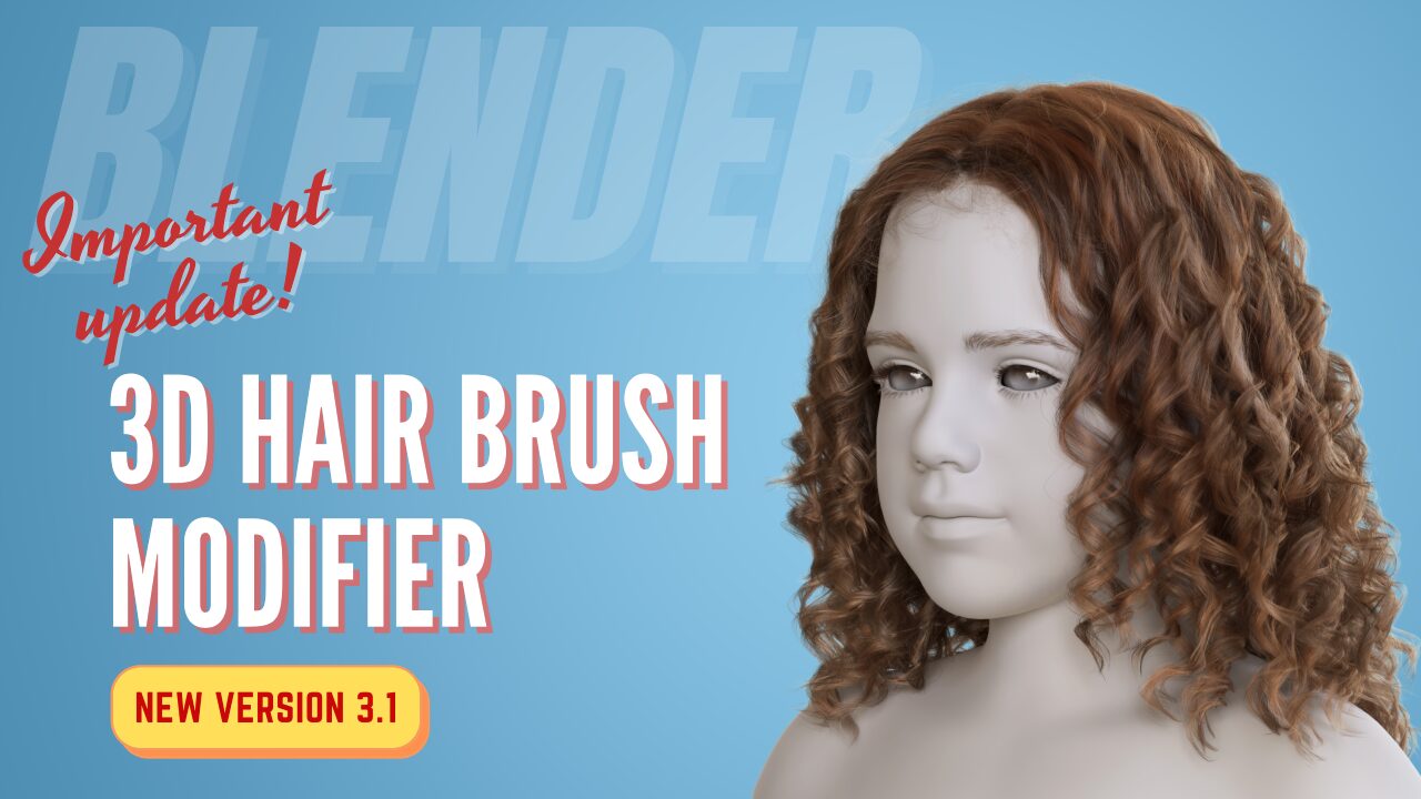 Blender Addon | 3d Hair Brush V3.1 - Modifier | Vfx Grace
