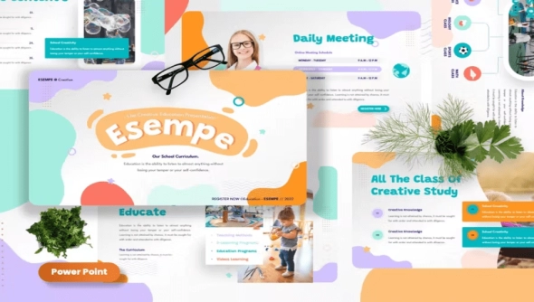 Esempe - Education Creative Powerpoint Keynote and Google Slides Template