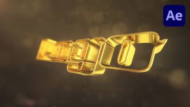 Videohive - Gold 3D Logo Intro - 38596126