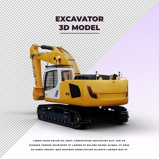 Road Roller Caterpillar Tractor 3D Model