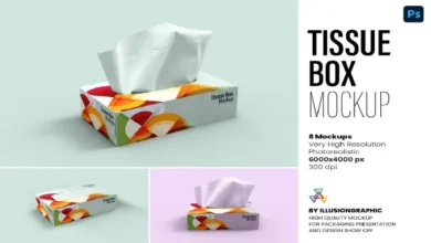 Tissue Box Mockup - 8 views - 7363613