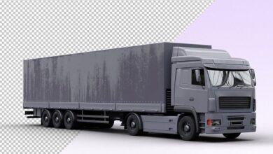 Truck with Trailer 3D Model